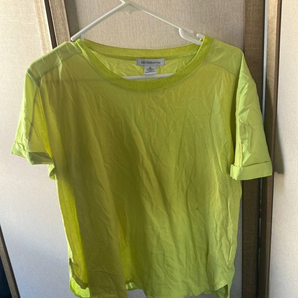 FINAL MARKDOWN Liz Claiborne Women's Vibrant Green top xl